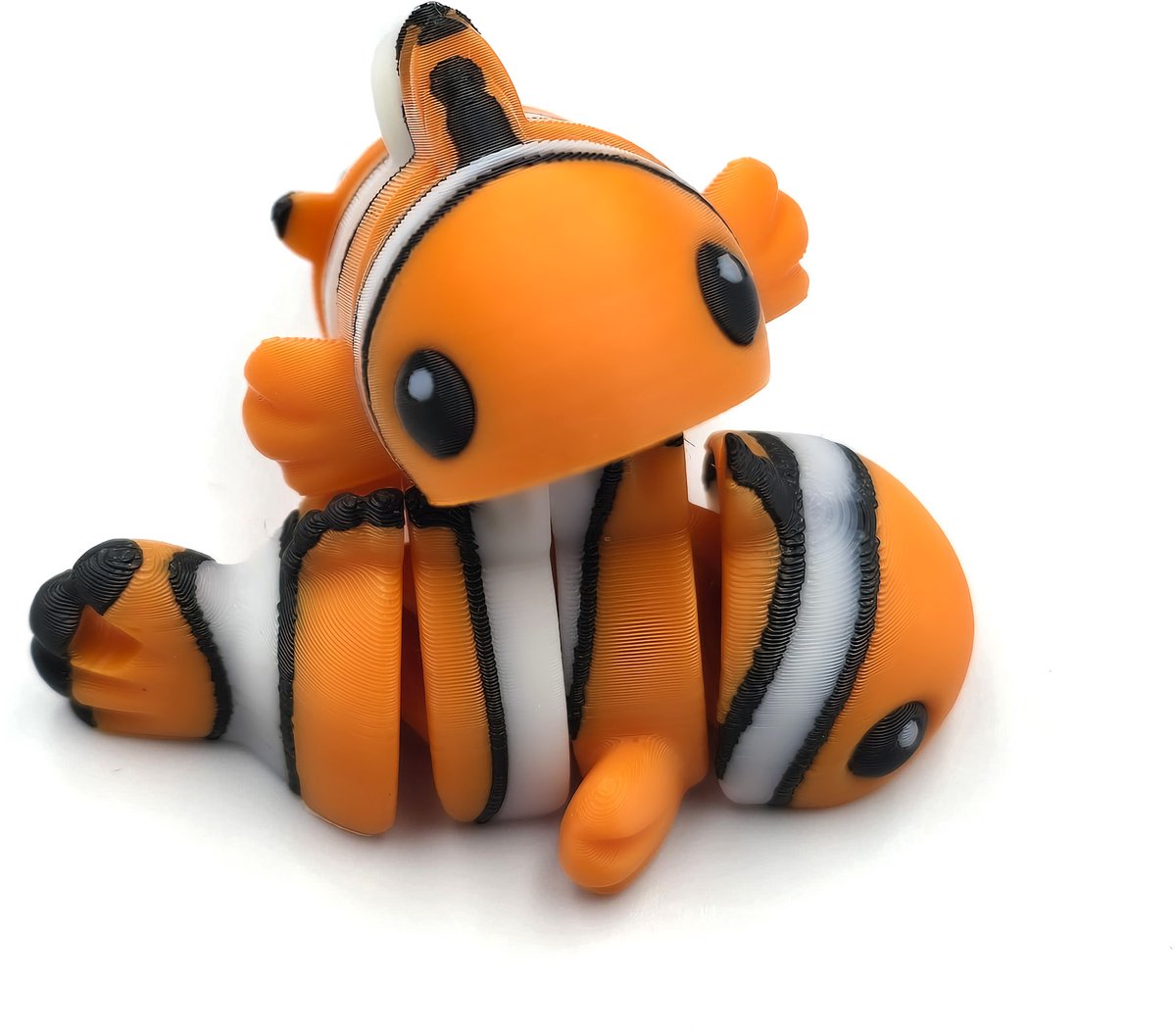 Vis Sleutelhanger Nemo - 3D Flexibele – Schattig & Lichtgewicht – Origineel Cadeau voor Visliefhebbers & Kinderen - Schattige dieren sleutelhanger - Nemo keychain - clownfish - oceaan - Kawaii bagcharm