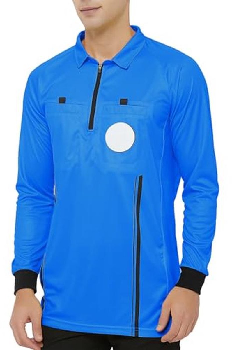 Heren Officieel Voetbal Scheidsrechtersshirt met Lange Mouwen – Pro Uniform