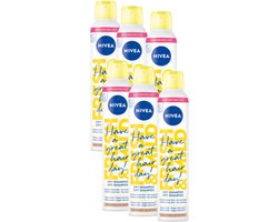 NIVEA Fresh & Mild Droogshampoo Light - Alle haartypen - Dagelijkse Haarverfrisser - Geen Witte Waas - Voordeelverpakking 6x 200ml