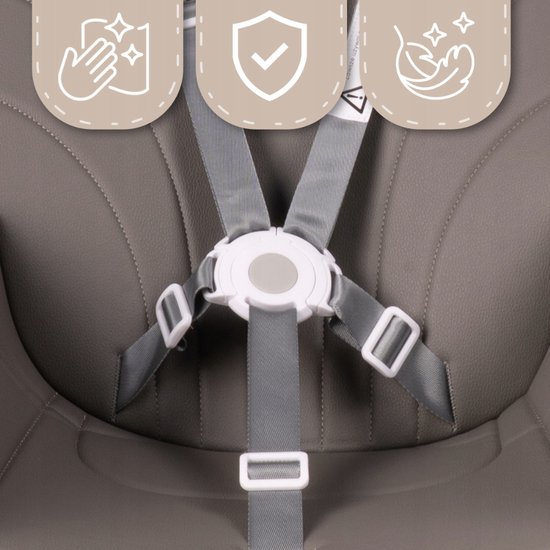 MOZY® - 3 in 1 Babystoel - Grijs - tot 20 kg - Verstelbare Poten - Kinderstoel - 5-Puntsgordel - Groeit Mee - Eetstoel van mozy — afbeelding 2