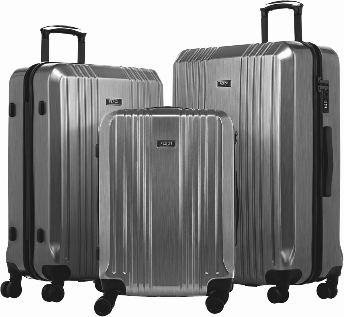 Middelgrote Reisbagage Koffer - Harde Spinner in Grijs
