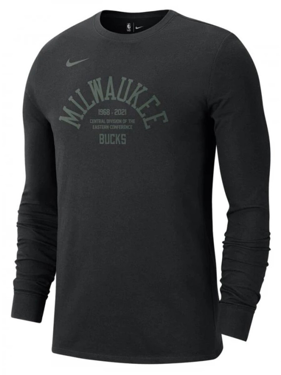 Nike NBA Milwaukee Bucks Shirt Zwart