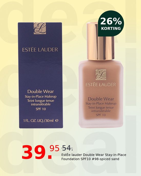 Estée Lauder Double Wear Stay-in-Place Foundation met SPF 10 30 ml - 4N2 Spiced Sand