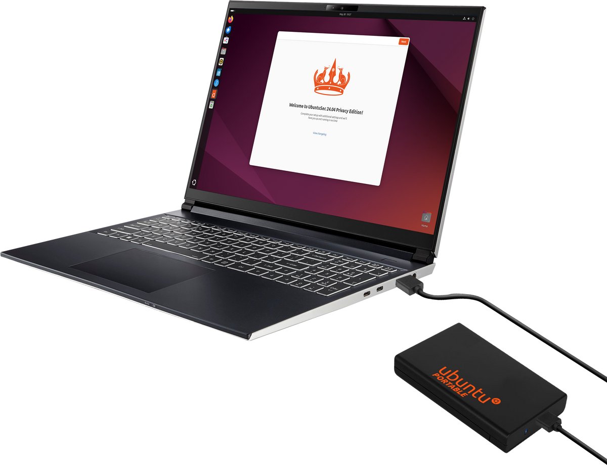 Portable Externe ssd voorgeïnstalleerd met Ubuntu Linux