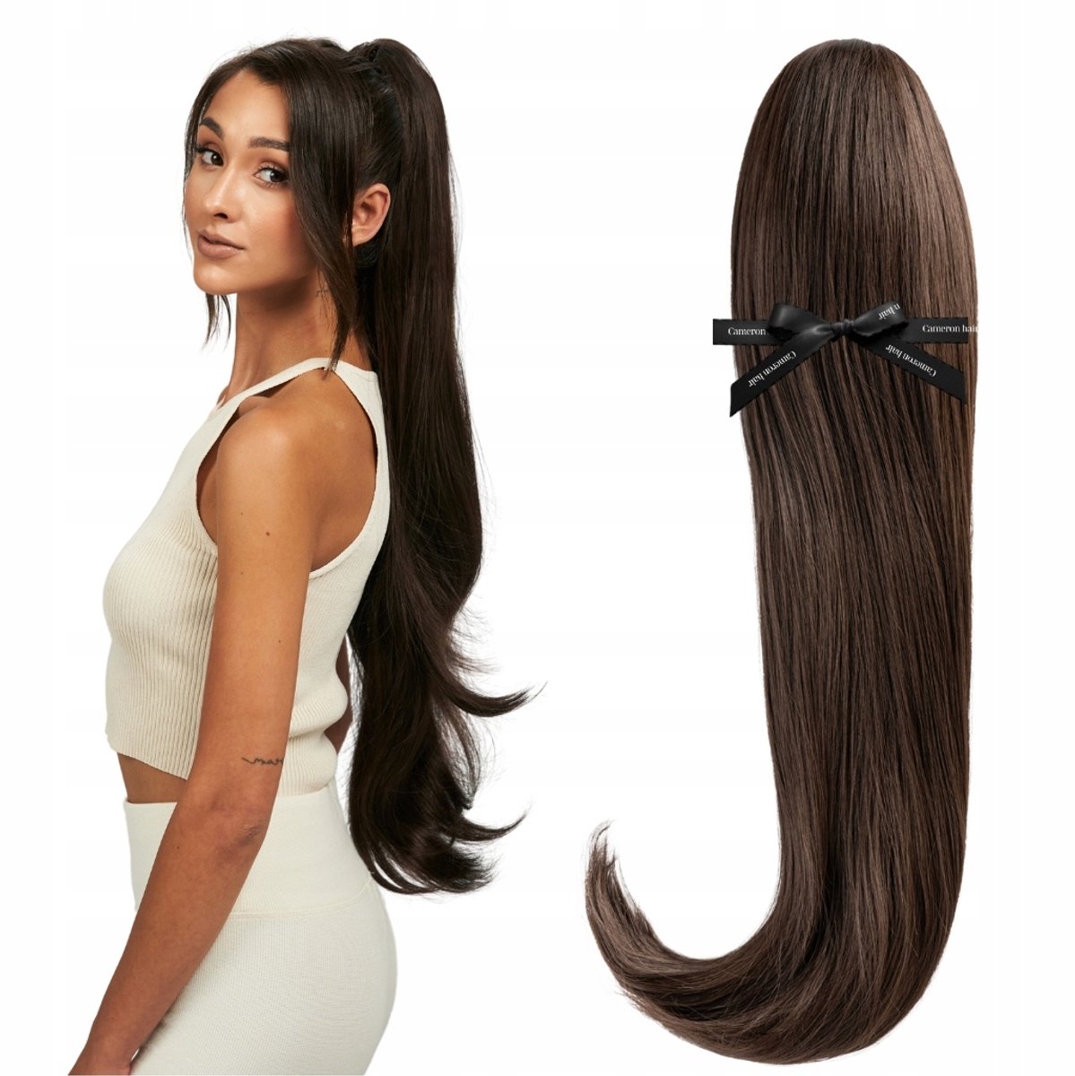 Merkloos Clip-in Paardenstaart 70cm - Extra Dik Synthetisch Haar