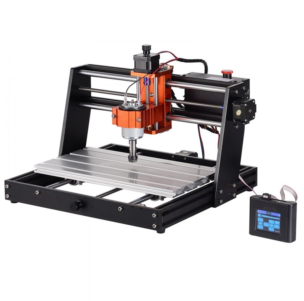 CNC-freesmachine - 3-assige GRBL-graveermachine - Vermogen 120 W - Werkgebied 30 x 20 x 7,2 cm - Toerental 1200 tpm - Inclusief freesset - Voor hout, acryl, MDF, PVC