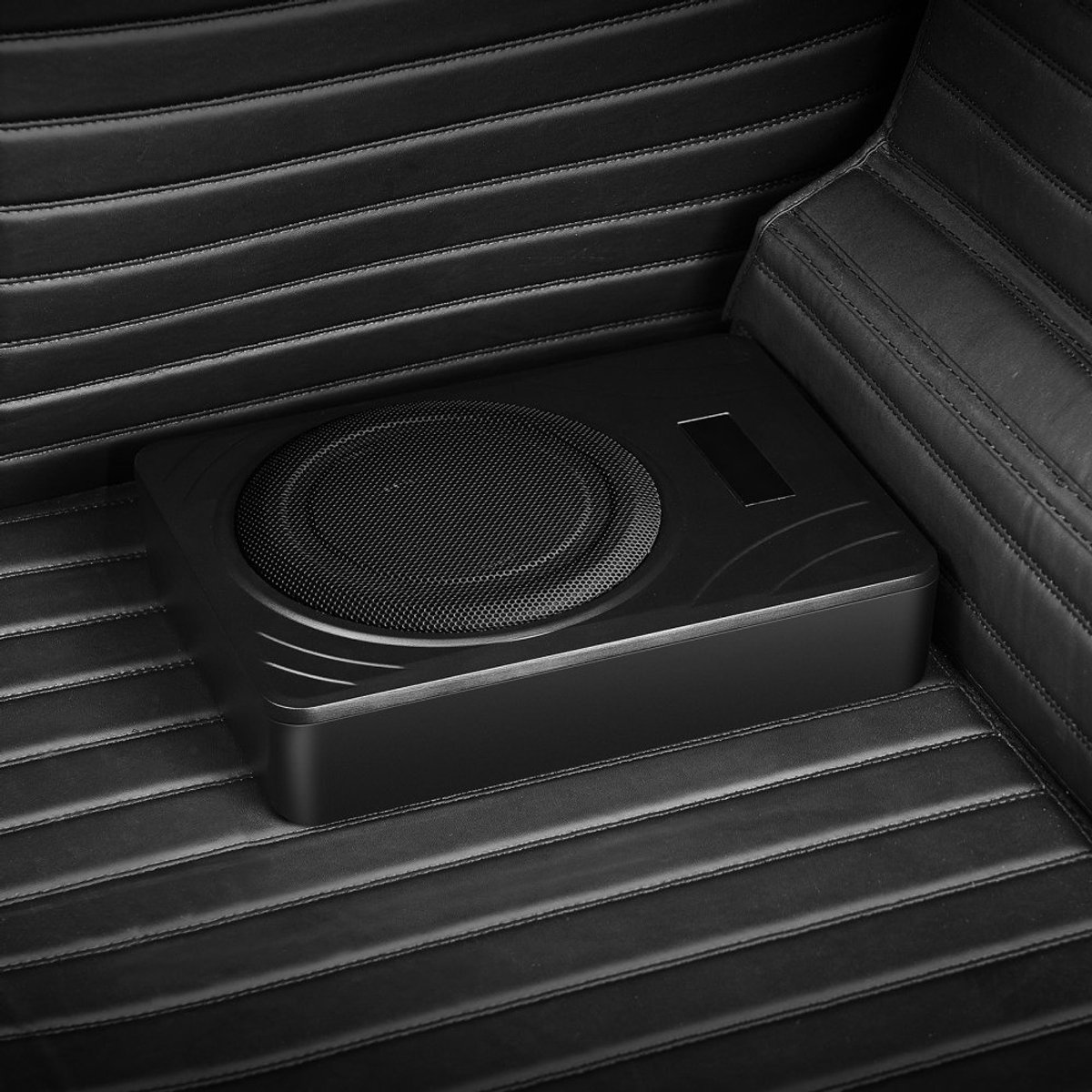 Subwoofer voor in de auto - Onderstoel actieve 300W - Ingebouwde versterker - Platte compacte behuizing - Hoge/lage ingang - Volumeregeling - Voor SUV, vrachtwagen en camper – foto 6