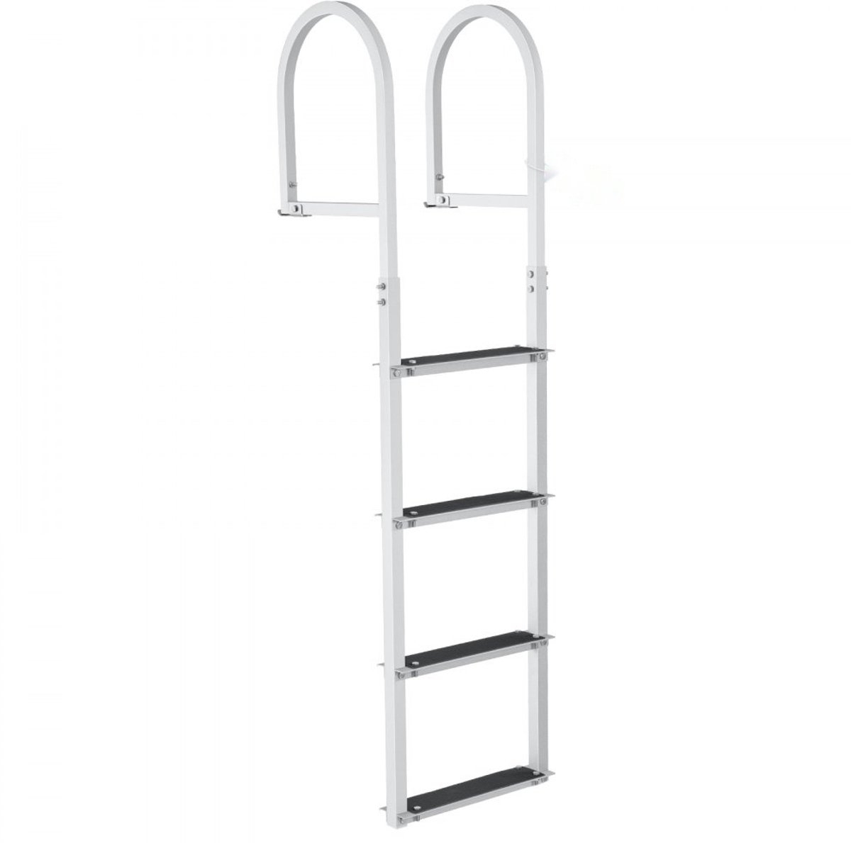 Bootladder / Zwemtrap - 4-Treden Steiger-/Pontonladder - 227 kg Draagvermogen - Aluminiumlegering - 8 cm Brede Treden - Verwijderbare Treden