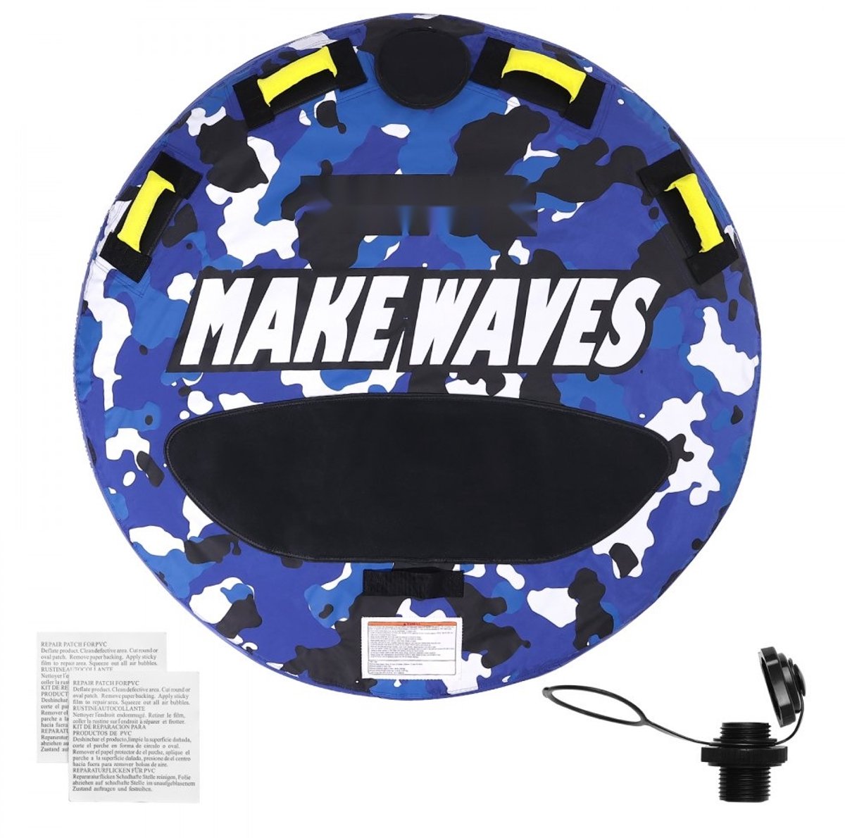 Sleepbare tube voor boten - Opblaasbare boottube - 1-2 Personen - Draagvermogen 154 kg - Diameter 132 cm - Volledige nylon hoes - Rond - Watersport