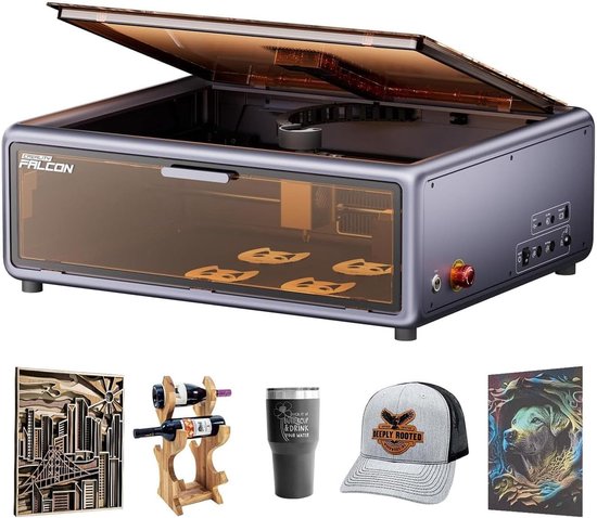 Creality Falcon A1 10W Laser Graveermachine - with Air Assist and HD Camera Positioning - 600 mm/s Snelsnelheid - 387 x 305mm - Pre-Assembled - No installation required - Lasergraveermachine - Laser Cutter - Laser Snijmachine - Laser Engraver