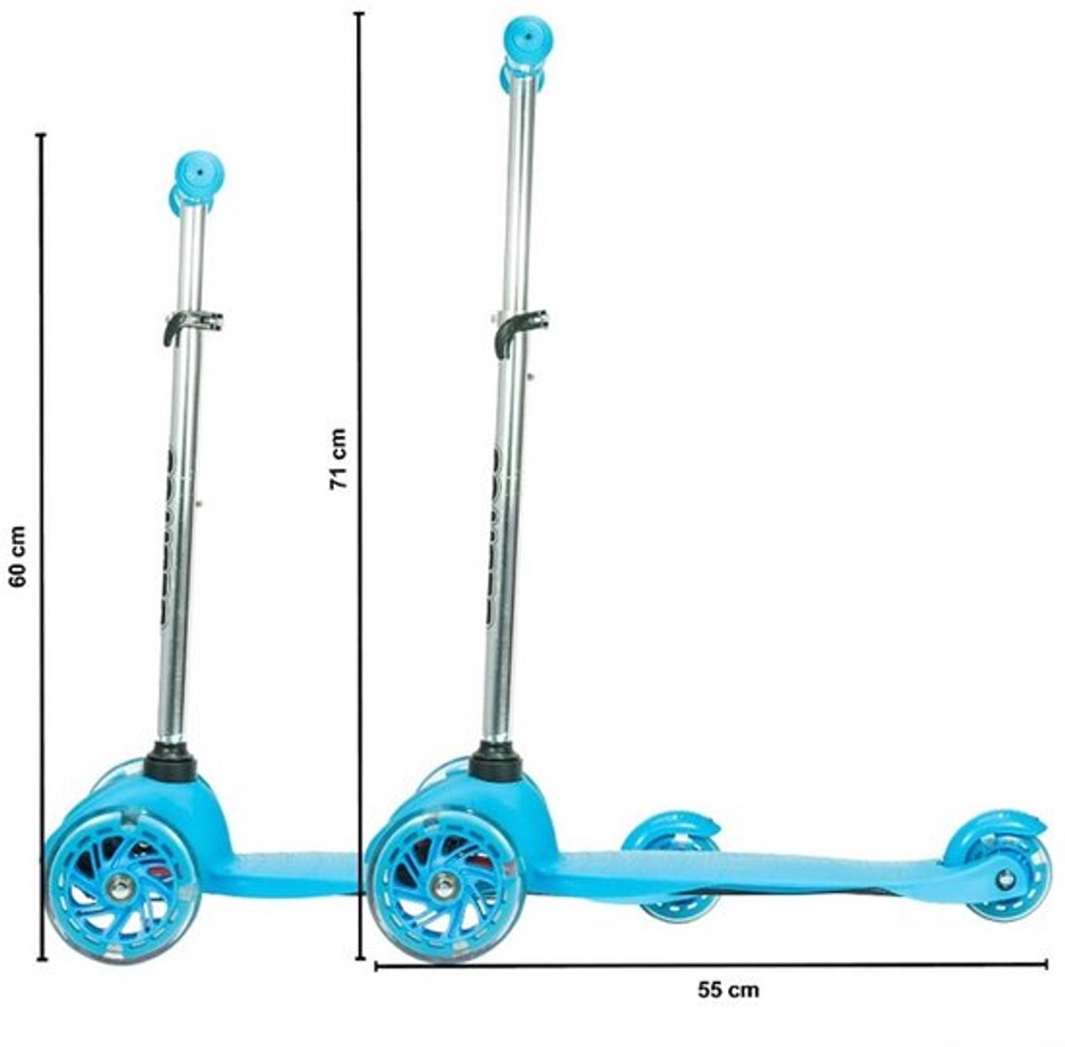 Yar Steppie - Kinderstep - Step 2-6 Jaar - 3 Lichtgevende Wielen - Jongens/Meisjes - Blauw — afbeelding 3