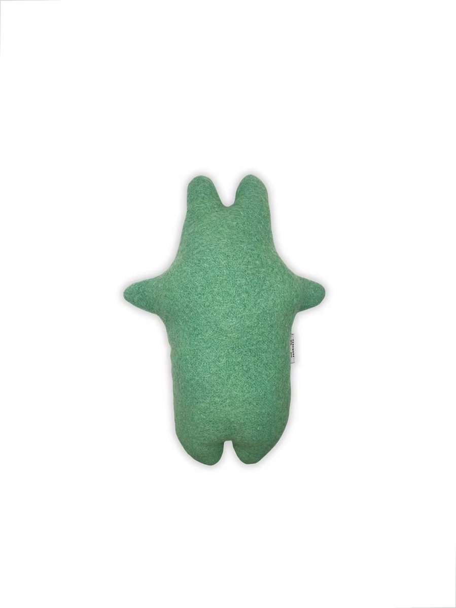 Duurzaam cadeau - Vintage knuffel - Baby Hippo - Wollen deken - Zero waste - Turquoise