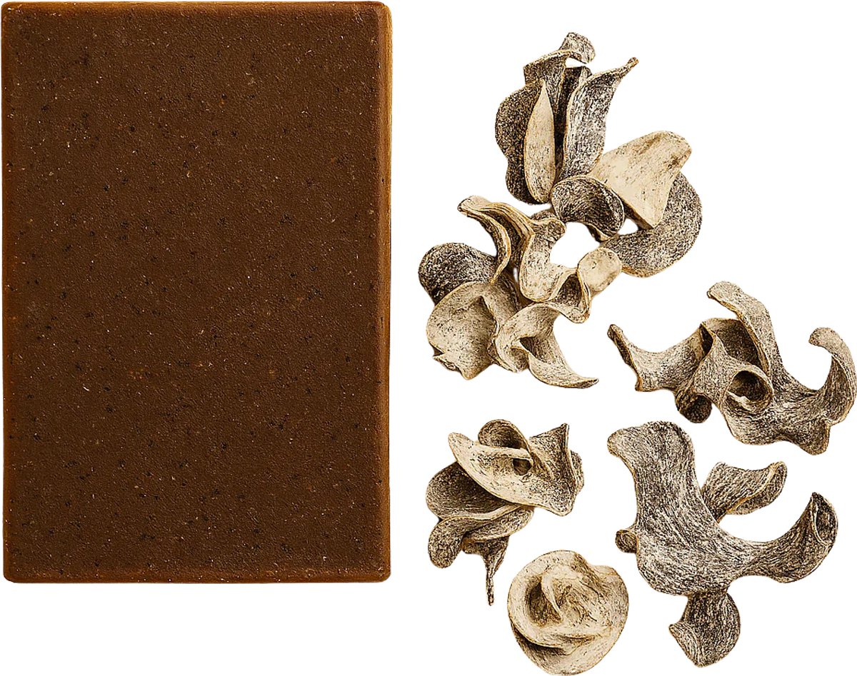 RNCosmetics – Amber Zeep Bar (100 g) – Natuurlijke Handgemaakte Zeep met Essentiële Oliën – Diepreinigend, Zuiverend & Verfrissend – Geschikt voor Gevoelige of Droge Huid