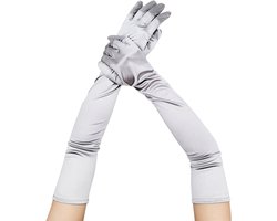 Lange dames handschoenen - extra lange satijnen stretch satijnen handschoenen - vintage feest dameshandschoenen - bruidshandschoenen - geschikt voor bruiden bruiloft opera theekransje