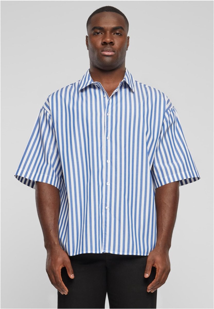 Urban Classics Striped Short Sleeve Summer Overhemd XL Wit