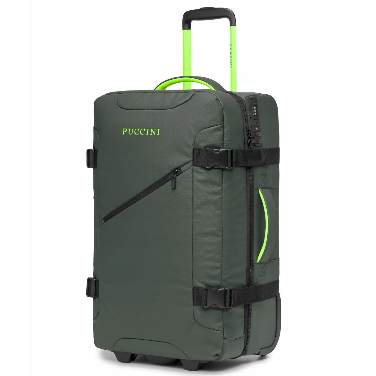 Puccini Colorado Middel Zachte Reiskoffer Groen 63cm 54L