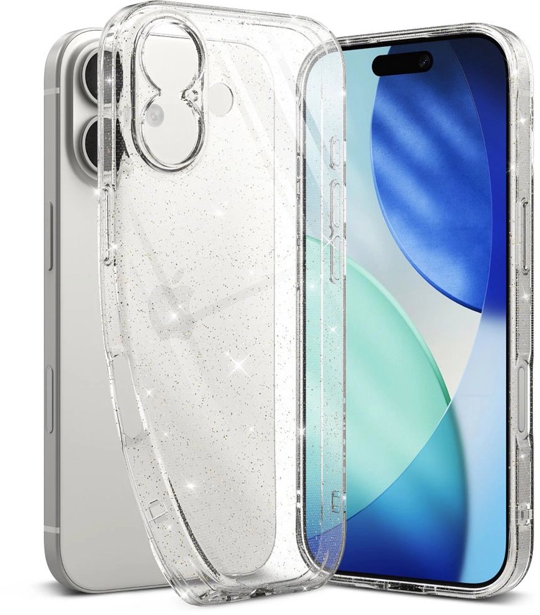 Ringke Air Hoesje Voor Iphone 17 Transparant Glitter Met Bescherming
