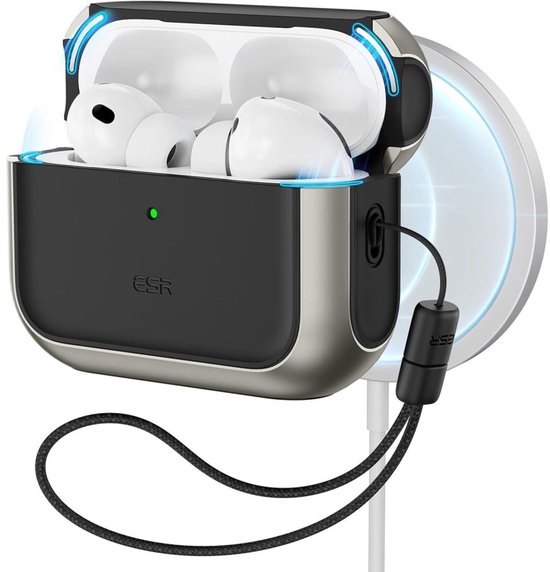 Étui hybride ESR Orbit HaloLock MagSafe pour Apple AirPods Pro 3 (2025) Titane