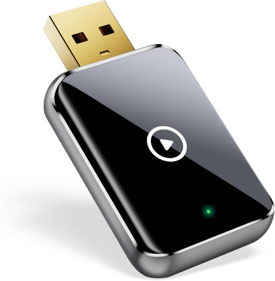 CarPlay Dongle - 2025 Draadloze CarPlay Adapter Geschikt voor iPhone, Converteert Bedraad naar Draadloos, Mini Plug & Play, Geschikt voor auto's vanaf 2017 & iPhone iOS 10+