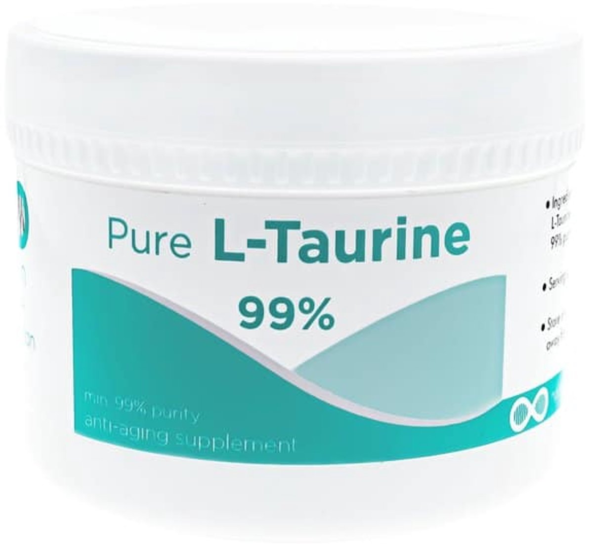 L-TAURINE (Hansen) - 200 gram pure poeder +99% zuiverheid - 100 tot 200 doseringen - Onafhankelijk getest - In Europa gemaakt