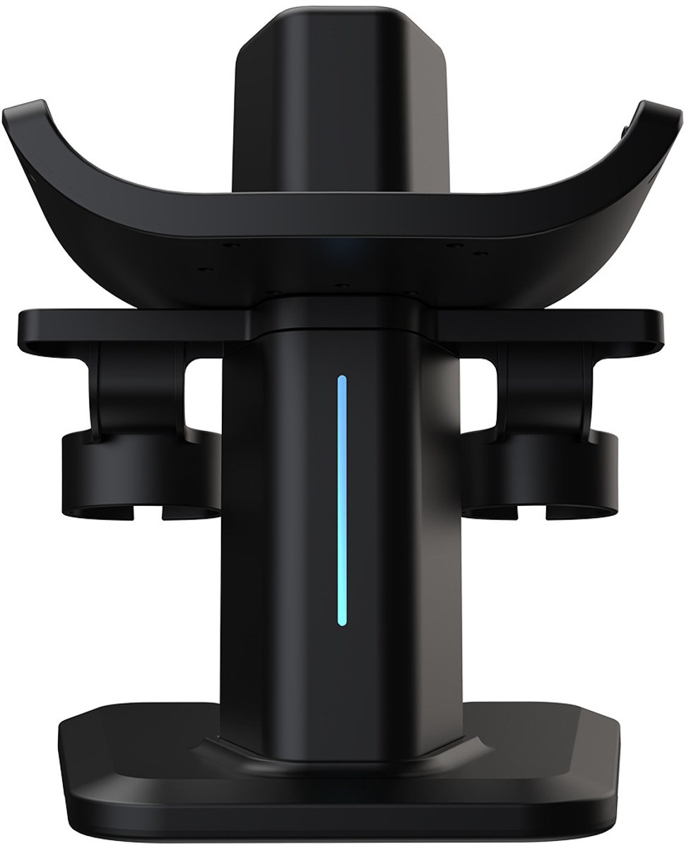 Gloovon® - VR Oplaadstation - Console Standaard - RGB-verlichting - Oplaadstandaard Controller Oplader - Oculus Quest PRO/2/3/3S Accessoires - Geschikt voor Meta Quest PRO/2/3/3S - Zwart