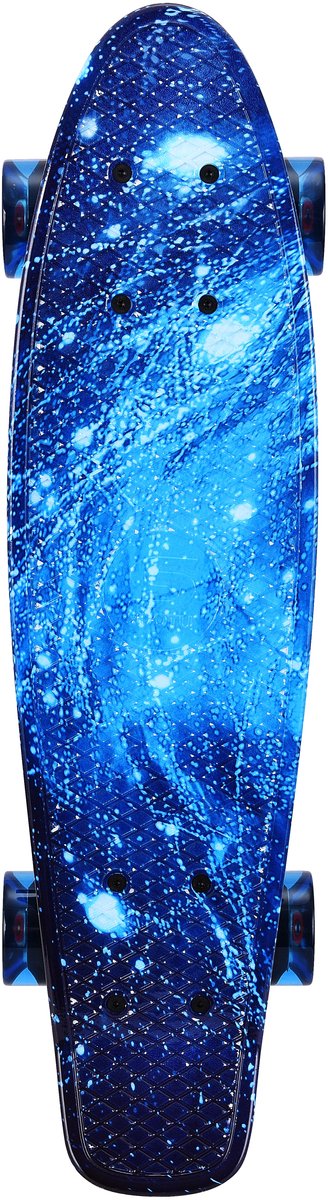 Suotu Skateboard - Skateboard Jongens - ABEC-9 - Wielen met LED-verlichting - Tot 50 kg - Skateboard Meisjes – Skateboard Volwassenen - Sterrenhemel Blauw II — afbeelding 3