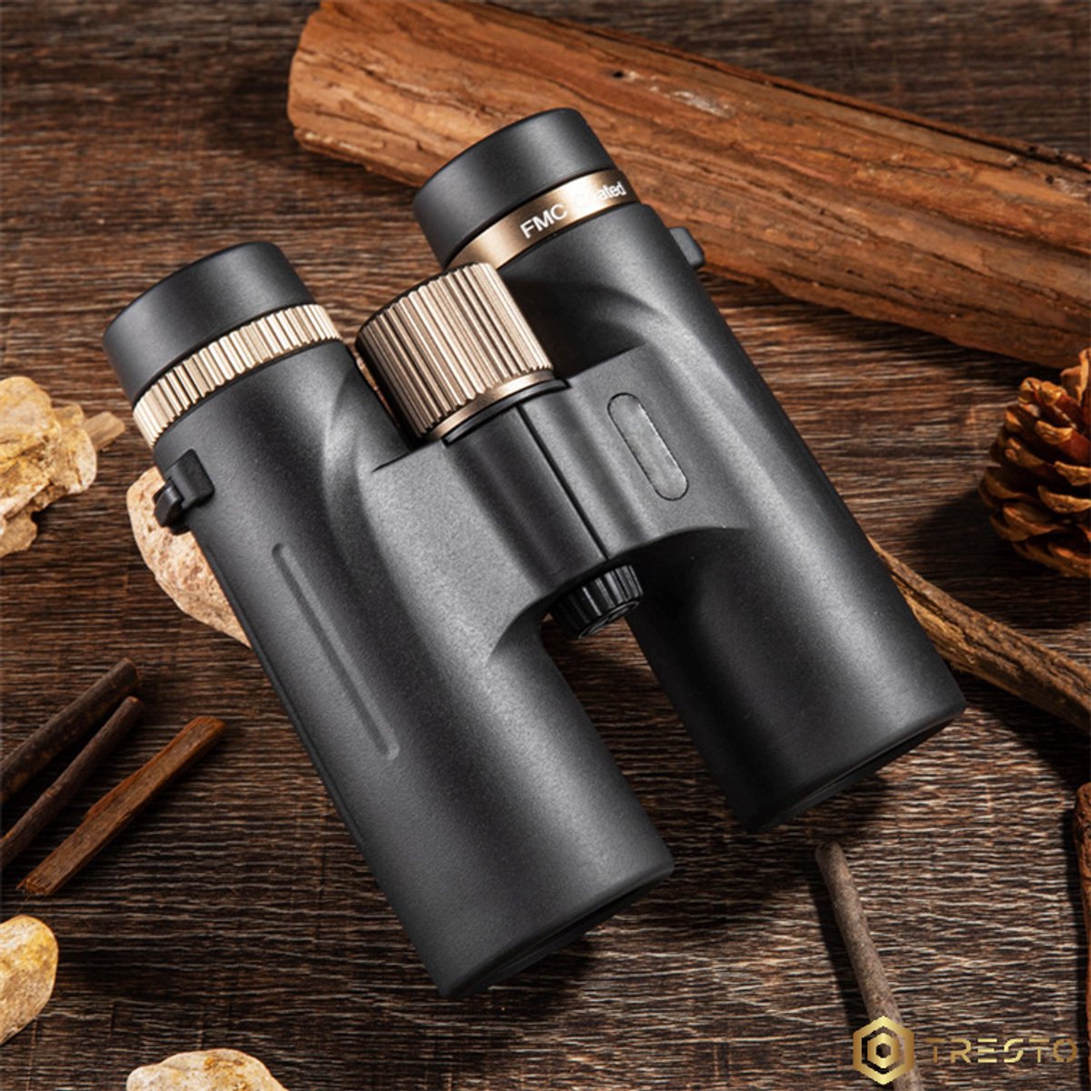 TRESTO - 12x42 Professionele Verrekijker met LED-lens – Waterdicht – Hoge Kwaliteit Optiek – Geschikt voor Outdoor - Reizen - Vogelspotten