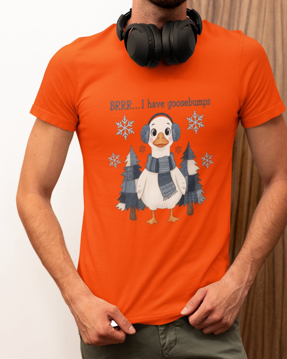 Goosebumps Kerst - Kerst T-shirt Oranje - Grappig T-shirt - Maat M - Kerst Cadeau Mannen - Limited Edition