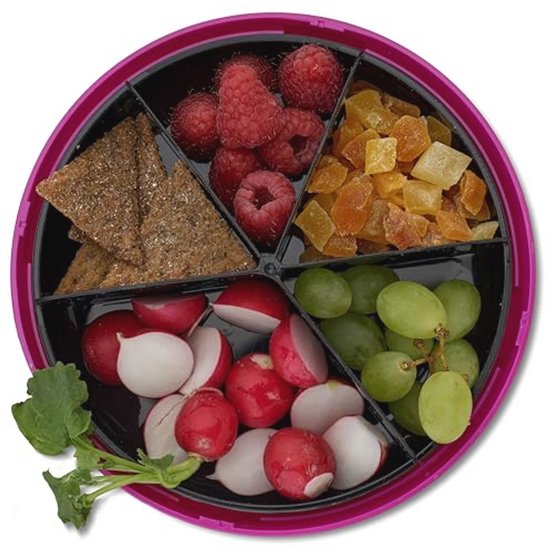 Snackbox voor reizen - 15 cm x 15 cm, snoeproze kunststof, perfecte oplossing voor gezonde snacks — afbeelding 5