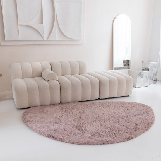 Tapis Comfy - Pierre - 80 x 115 cm - Rose