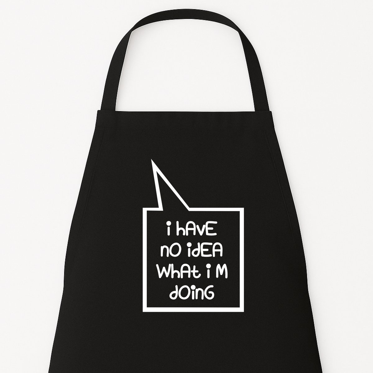 Keukenschort “I have no idea what I’m doing” - Grappig kookschort - One Size - Verstelbaar - Humor cadeau - Kerstcadeau - Sinterklaas cadeau