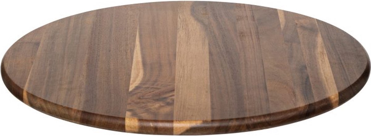 Houten Draaiplateau Ø 45 cm – Acaciahout - 360° draaiplaat - voor het serveren van kaas, worst, hamblokjes of fruit - — cadeau in Kookcadeaus - foto 4
