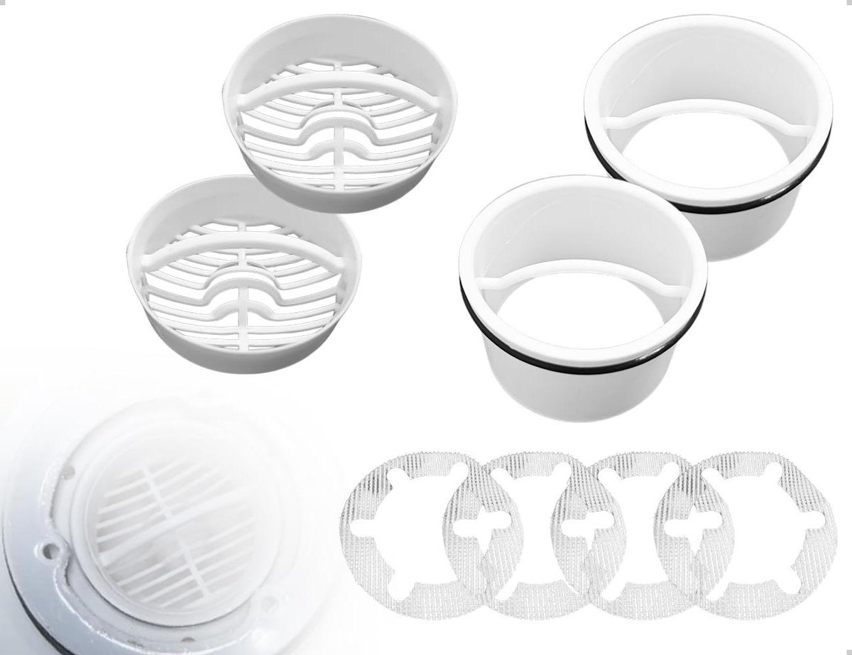 EGoods - Doucheset met haarfilter en kunststof doucheafvoer voor thuis, hotels en fitnesss