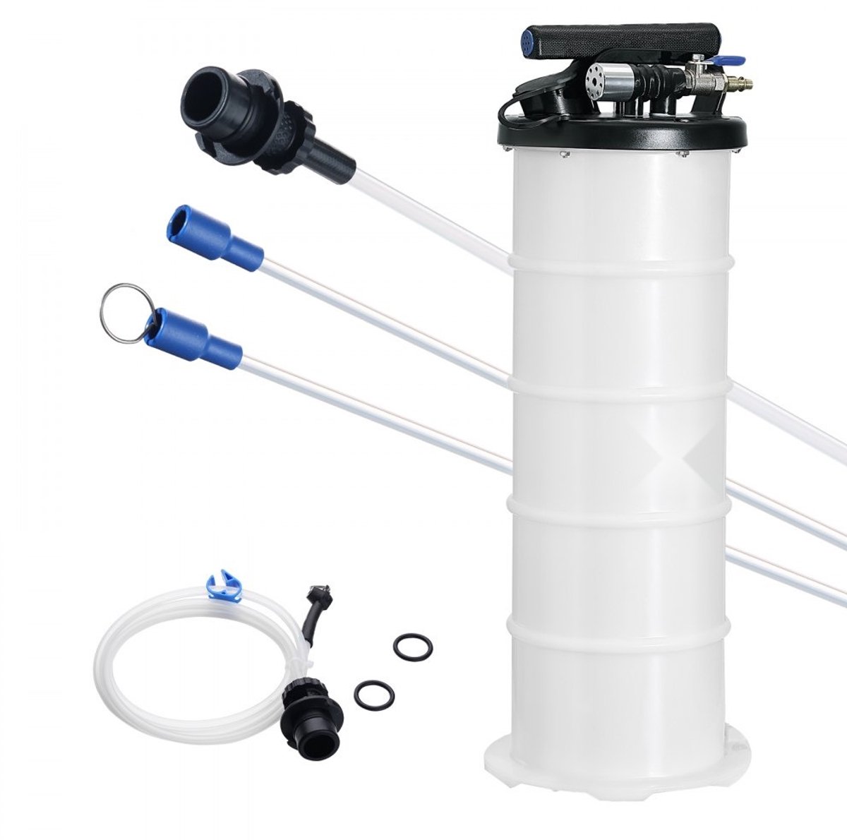 Oliezuigpomp - Handmatige pneumatische olieverversingspomp - Capaciteit 6,5 L - Werkdruk 0,4–0,8 MPa - Voor motorolie, versnellingsbakolie en remvloeistof - Voor auto-onderhoud