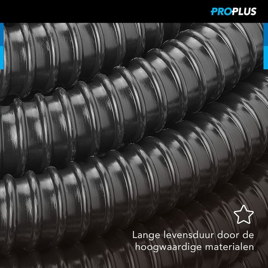 ProPlus Afvalwaterslang - 5 m - Afwatering - Temperatuurbestendig - Flexibel en Uittrekbaar - ø 25 mm - Voor het Geleiden van Afvalwater vanuit caravans/campers, vijvers en zwembaden - Afvoerkanaal - Zwart van ProPlus — afbeelding 5