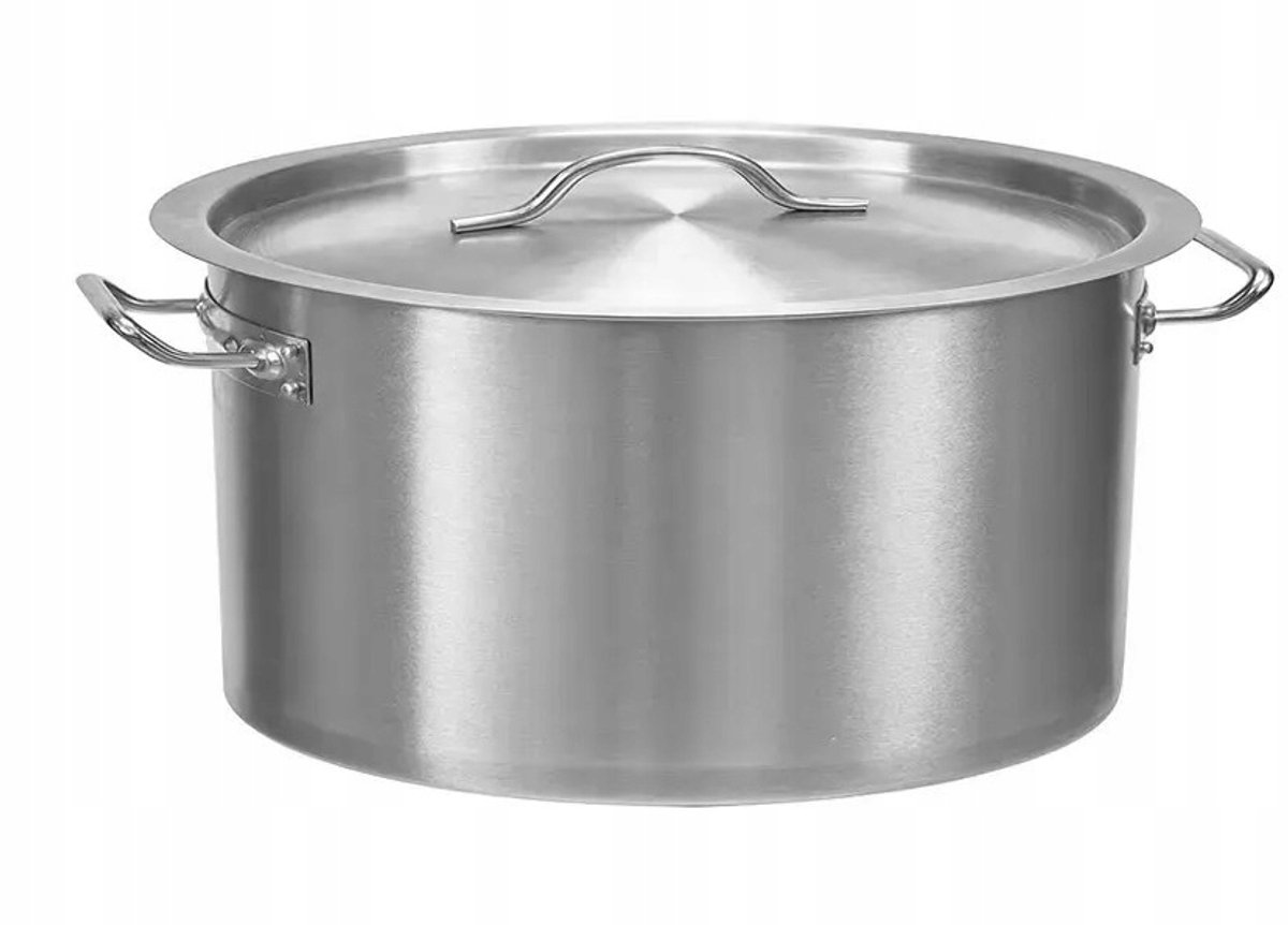 Professionele Lage Pan met Deksel 6L RVS - ECO2414