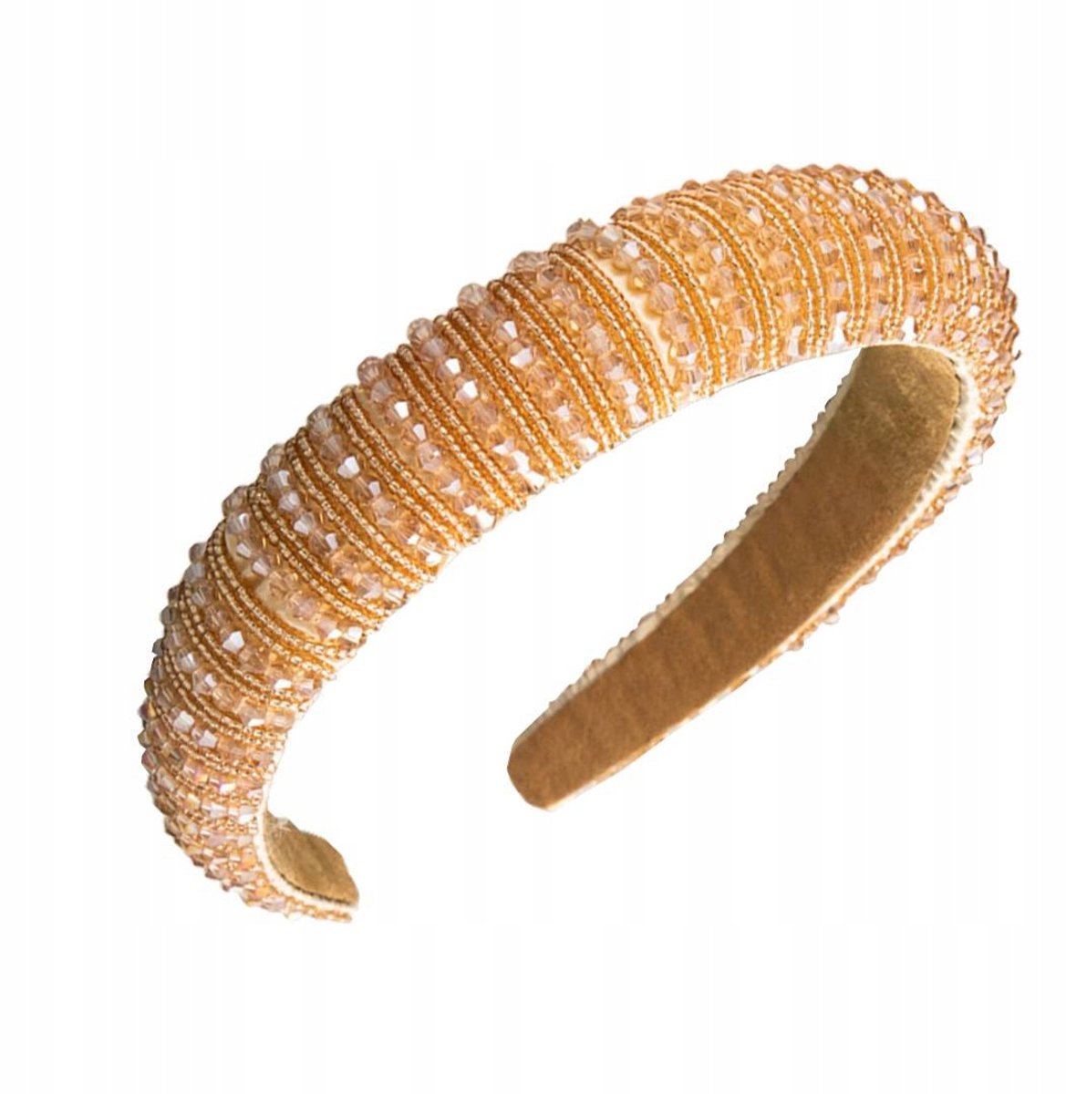 Kristallen Haarband Crème - Elegant & Stijlvol