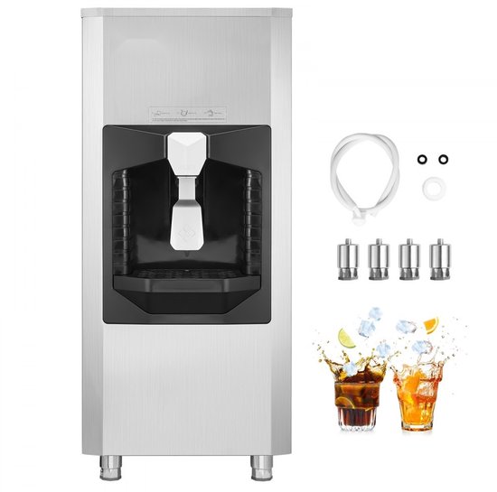 IJsdispenser - IJsopslagbak - Capaciteit 80 kg - Automatische Uitgifte 9 kg/min - Ingebouwde IJscrusher - In Hoogte Verstelbare Poten - Voor Horeca en Commerciële IJsmachines van Merkloos — afbeelding 3