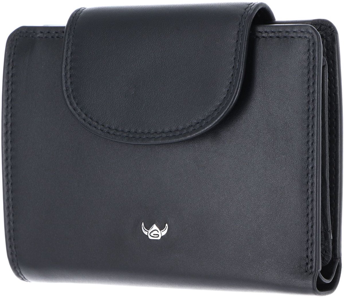 Golden Head Leren portemonnee Polo RFID Protect Kombischeintasche mit Riegel 1237 Schwarz zwart