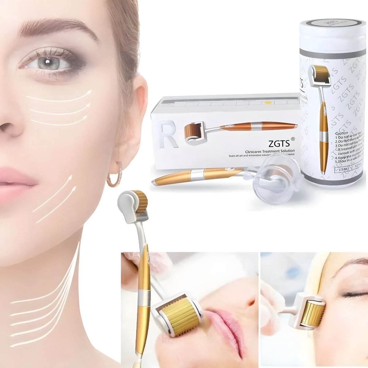 Dermaroller 192 Naaldjes + Retinol Serum - 1.0 mm - Huidroller - Microneedling - Dermarolling - Gezichtsroller