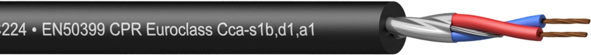 Procab CMC224-Cca Contractor audiokabel, 2x 0.20 mm², ø 3.7 mm, per meter