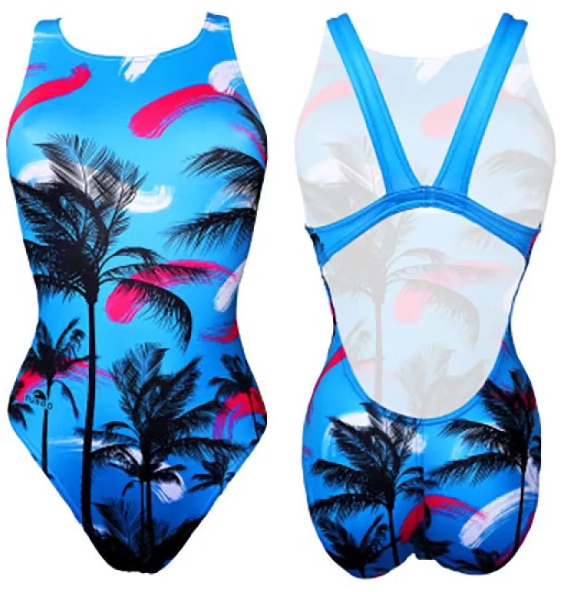 Turbo Blue Palm Zwemkleding Blauw 3XL Vrouw Royal