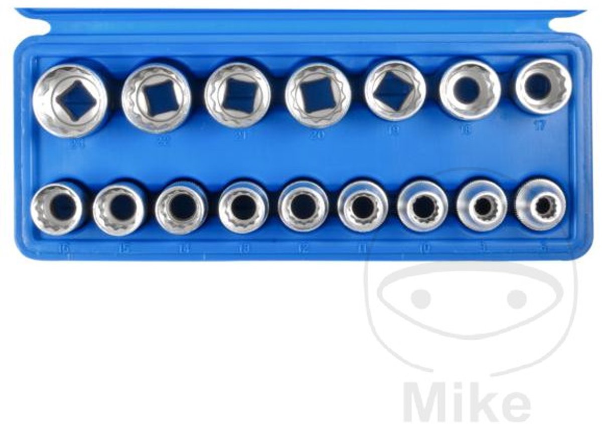 Jeu de douilles 12 bord 1/2 pouce 16 8-24 mm longueur 38 mm