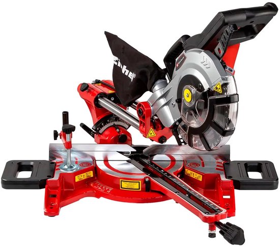 Einhell Elektrische Radiaal Afkort-/Verstekzaag TC-SM 2131/2 Dual - 1800W - Ø210 mm - Zaagkop kantelbaar naar links en rechts - Met Laser - Incl. 48 tands zaagblad