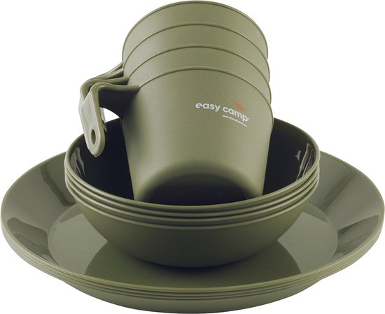 Easy Camp Moss 4 Dine Set Campingbord Camping Servies 4 Personen Groen van Easy Camp — afbeelding 3