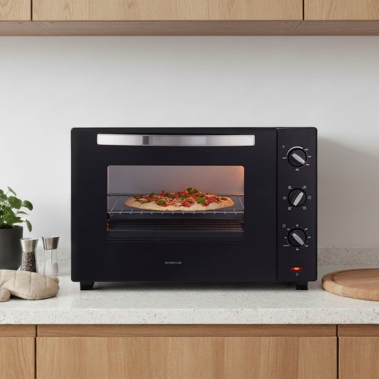 Inventum OV607B Vrijstaande oven - 60L - Hetelucht - Draaispit - 100-230°C - 5 ovenstanden - Zwart