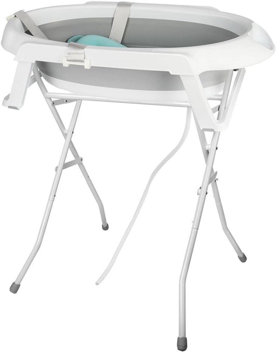 Inklapbaar Babybad met Frame en Verkleinkussen (0-3 Maanden) - Veilig en Ergonomisch