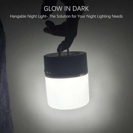 Klein, draadloos, oplaadbaar, dimbaar nachtlampje, geschikt voor slaapkamers, draagbaar nachtlampje, LED-strip voor kinderen, warm wit licht, cadeau voor de woonkamer (wit). van Merkloos — afbeelding 2