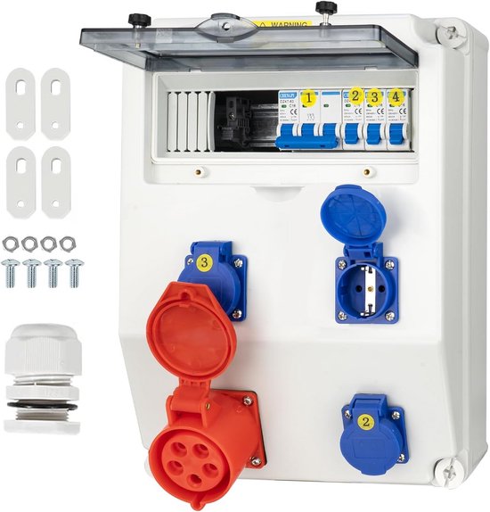 Waterdichte Stroomverdeler IP65 Met Automatische Stroomonderbreker waterdichte-stroomverdeler-ip65-met-automatische-stroomonderbreker