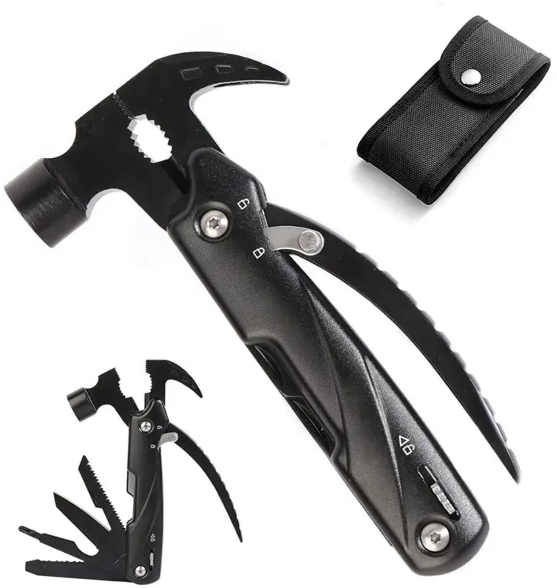 Multitool bijl met hamer in een 6 tools